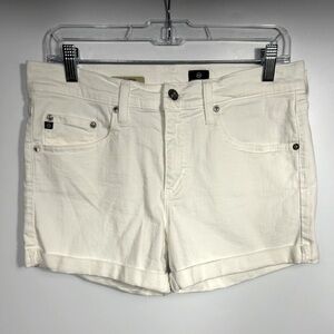 AG Adriano Goldschmied The Payton Roll-Up Jean Shorts White Size 29